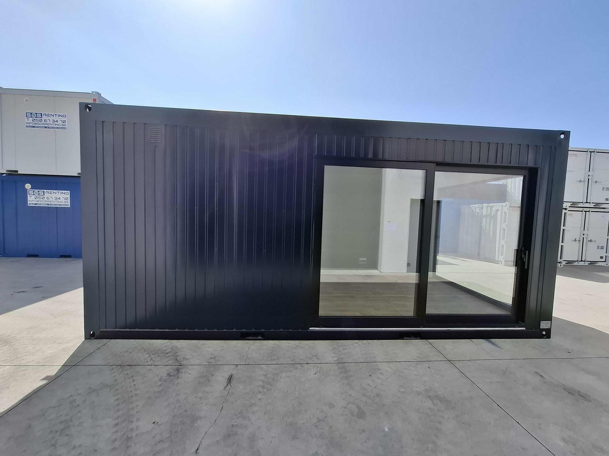 Conteneur d’habitation 6x3m avec climatisation et installations sanitaires