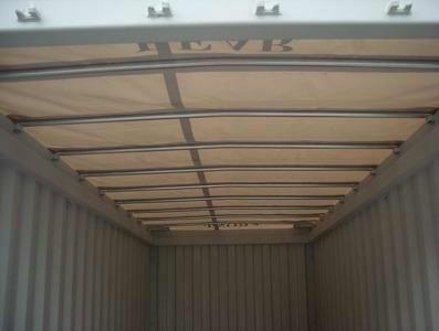 Innenansicht des 20FT Open Top weißen Seecontainers der ersten Fahrt von Mechanic International