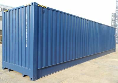 Conteneur maritime High Cube Open Side 40FT première traversée bleu de Mechanic International