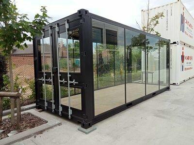 Nieuwe 20FT glascontainer zwart van Mechanic International