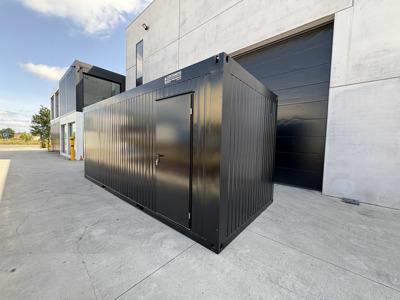 New black office container 6.00 x 2.50 m Standard Line with one window from Mechanic International