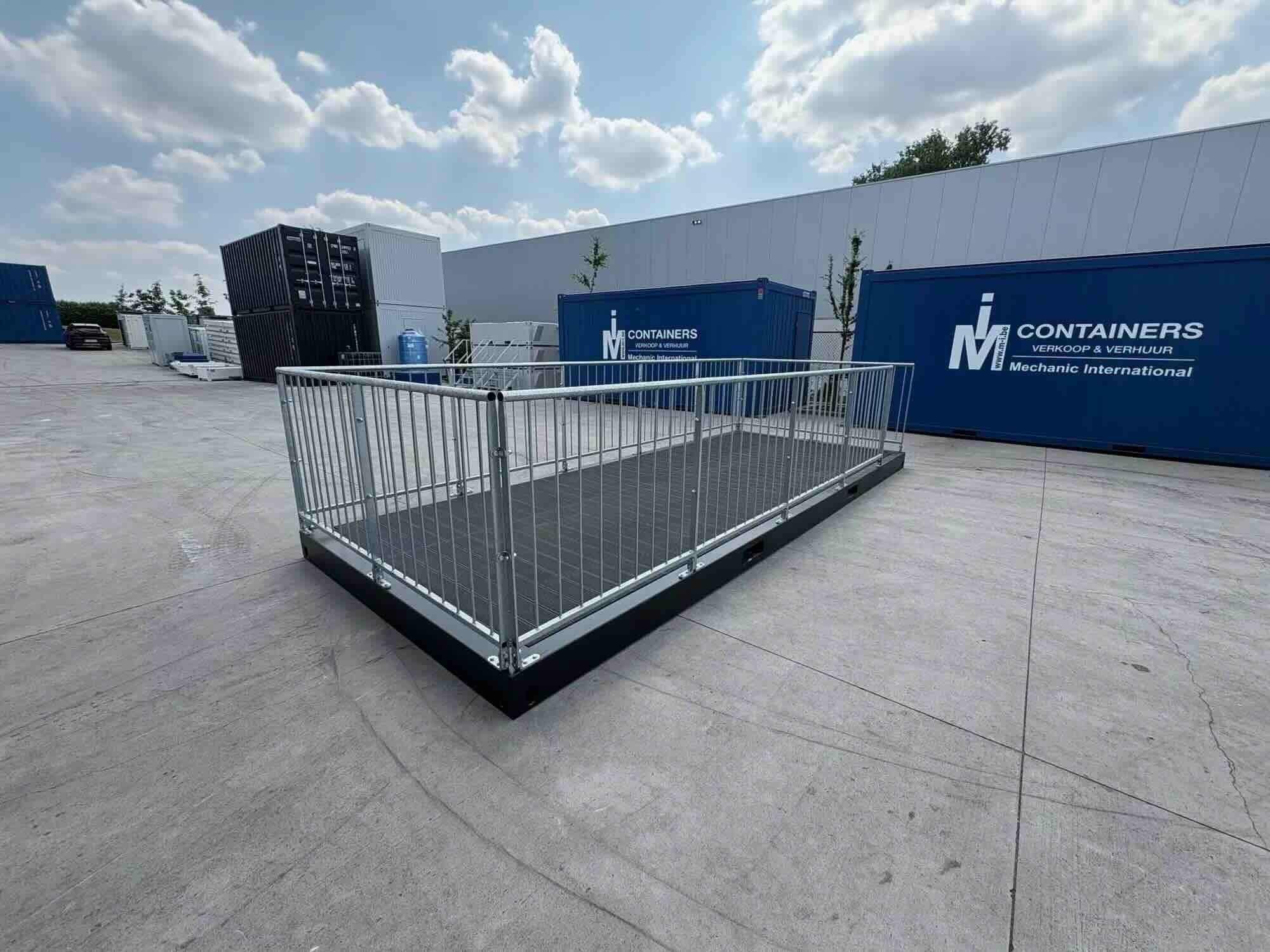 20FT terrace container with foldable railing from Mechanic International