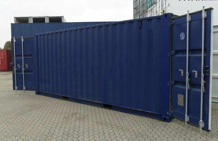 Vermietung 20FT Double Door Seecontainer blau von Mechanic International