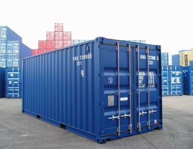 Vermietung 20FT Double Door Seecontainer blau von Mechanic International