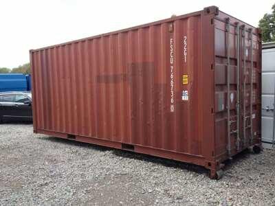 Second-hand 20FT shipping container with sled brown from Mechanic International