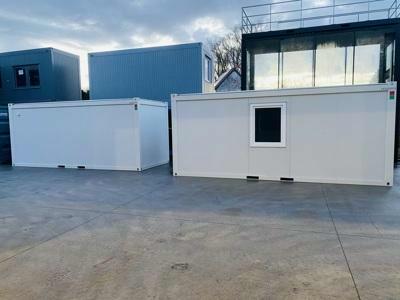 Location conteneur bureau 20FT Basic Line blanc avec intérieur de Mechanic International