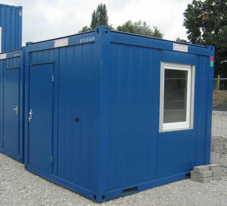 Rental 10FT office container Classic Line blue from Mechanic International
