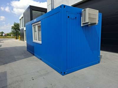 Nouveau conteneur bureau 20FT Premium Line bleu de Mechanic International