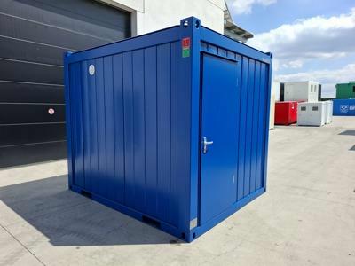 Neuer 10FT Sanitärcontainer Classic Line blau mit 2 Toiletten von Mechanic International
