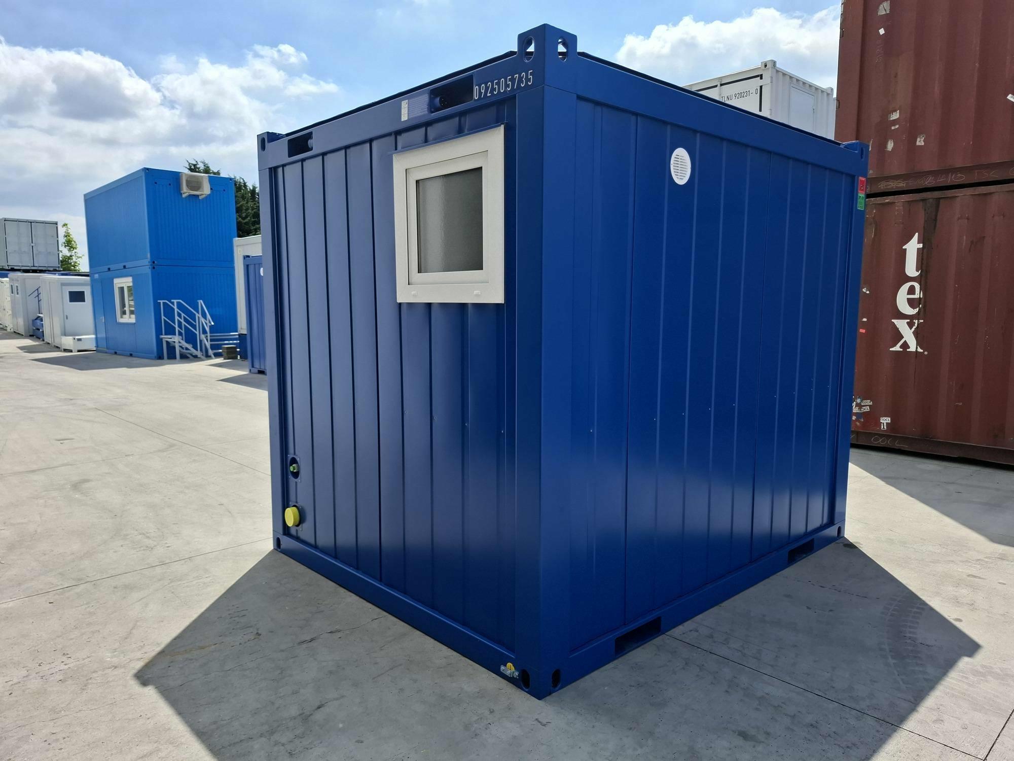 Neuer 10FT Sanitärcontainer Classic Line blau mit 2 Toiletten von Mechanic International
