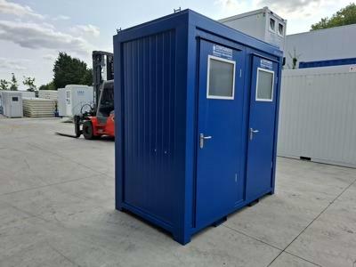 Conteneur sanitaire 8FT avec 2 toilettes Classic Line bleu d’occasion de Mechanic International