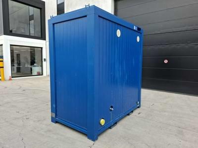 Second-hand 8FT sanitary container with 2 toilets Classic Line blue from Mechanic International