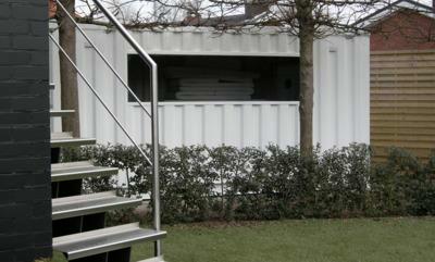 Steel container garden house