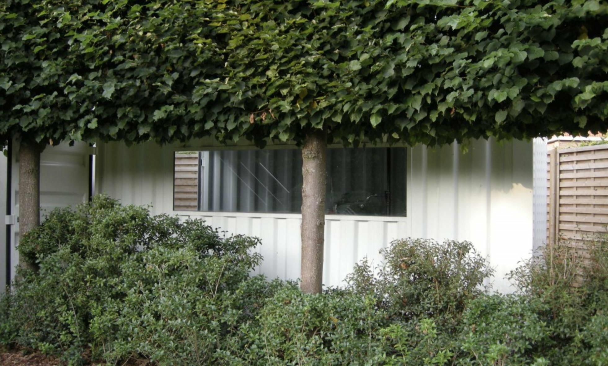 Steel container garden house