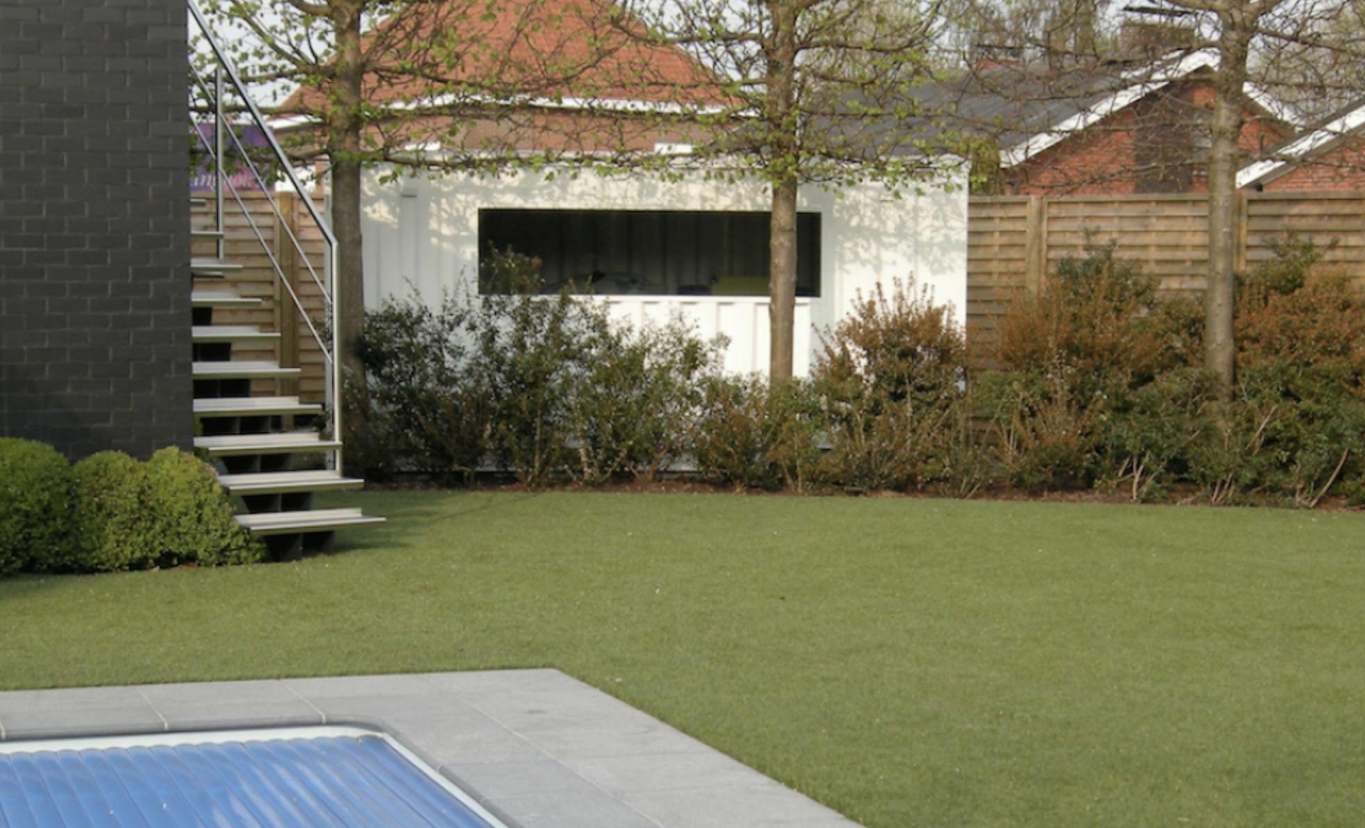 Steel container garden house
