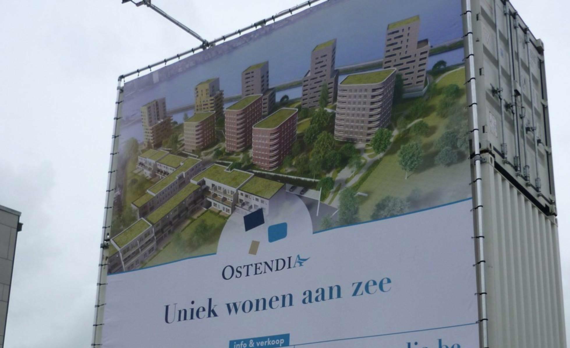 Advertising frame on container for branding and visibility