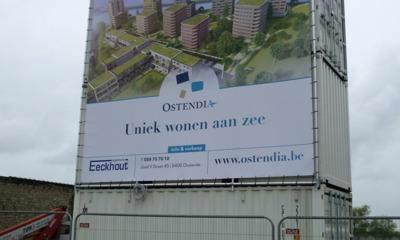 Advertising frame on container for branding and visibility