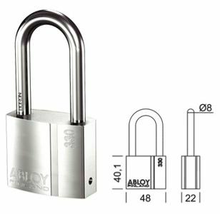 Abloy PROTEC 2 padlock PL330/50T, dimensions 50 mm, high-security and durable