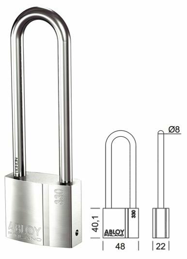 Abloy PROTEC 2 hangslot PL330/100, afmetingen 100 mm, hoogbeveiligd en duurzaam