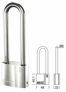 Abloy PROTEC 2 Vorhängeschloss PL330/100, Abmessungen 100 mm, hochsicher und langlebig