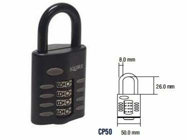 Squire Zahlenschloss CP50, robust und zuverlässig