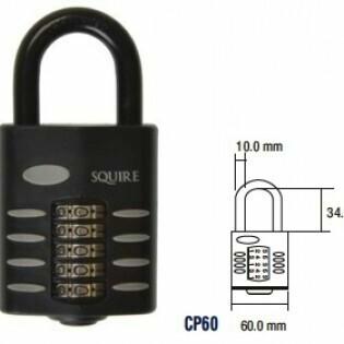 Squire combination padlock CP60, sturdy and reliable