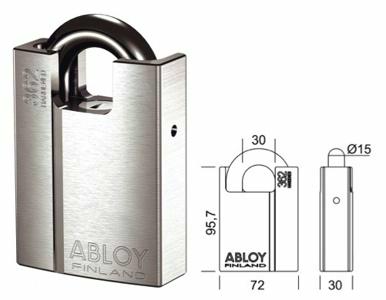 Abloy PROTEC 2 padlock PL362/25, dimensions 25 mm, high-security and durable