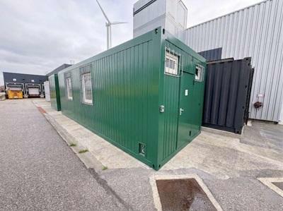 Tweedehands Bureelunit 8x3m (Keuken/WC/Sas)