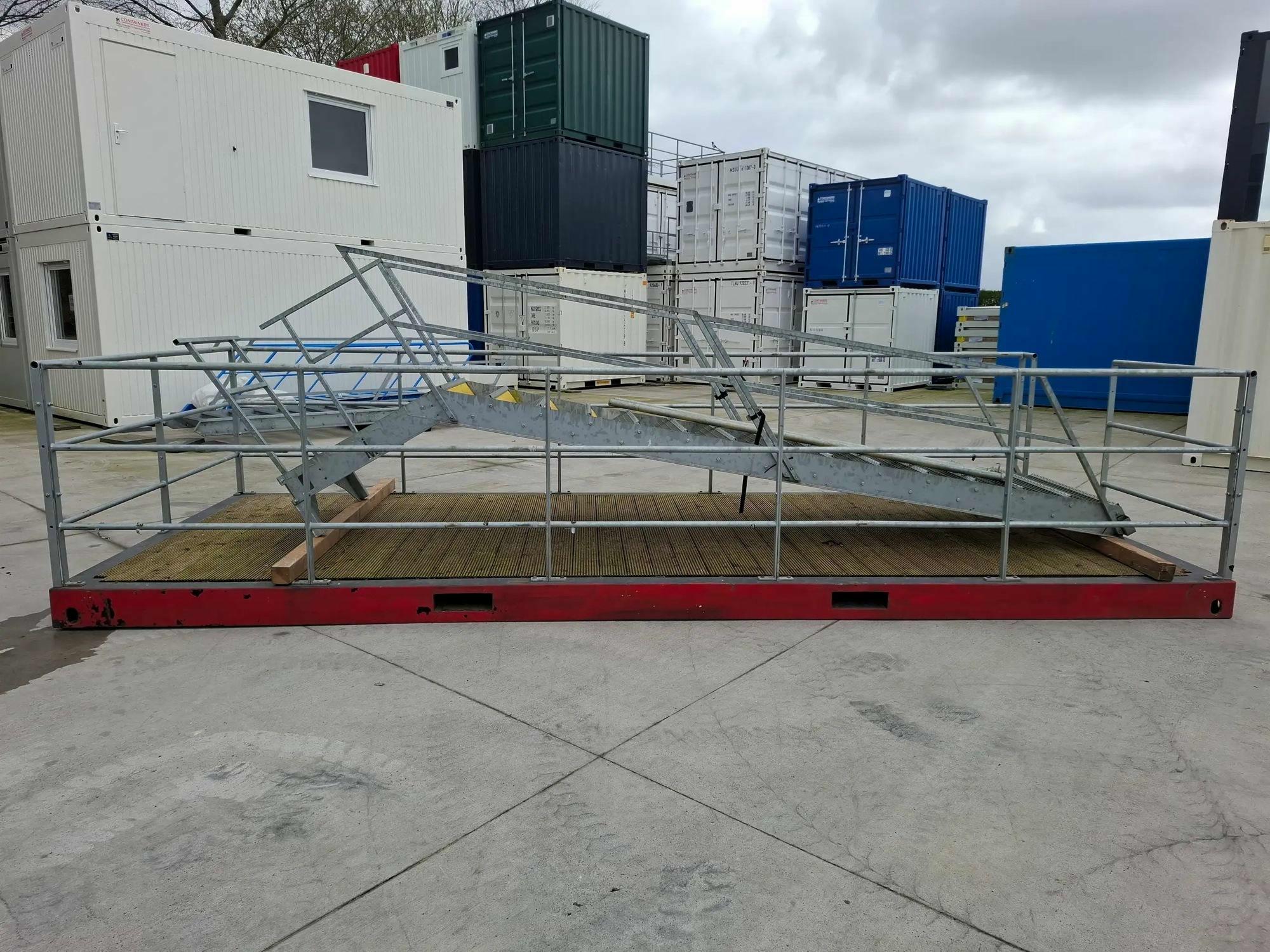 Used 20ft Terrace Container with Stairs | Mechanic International ...