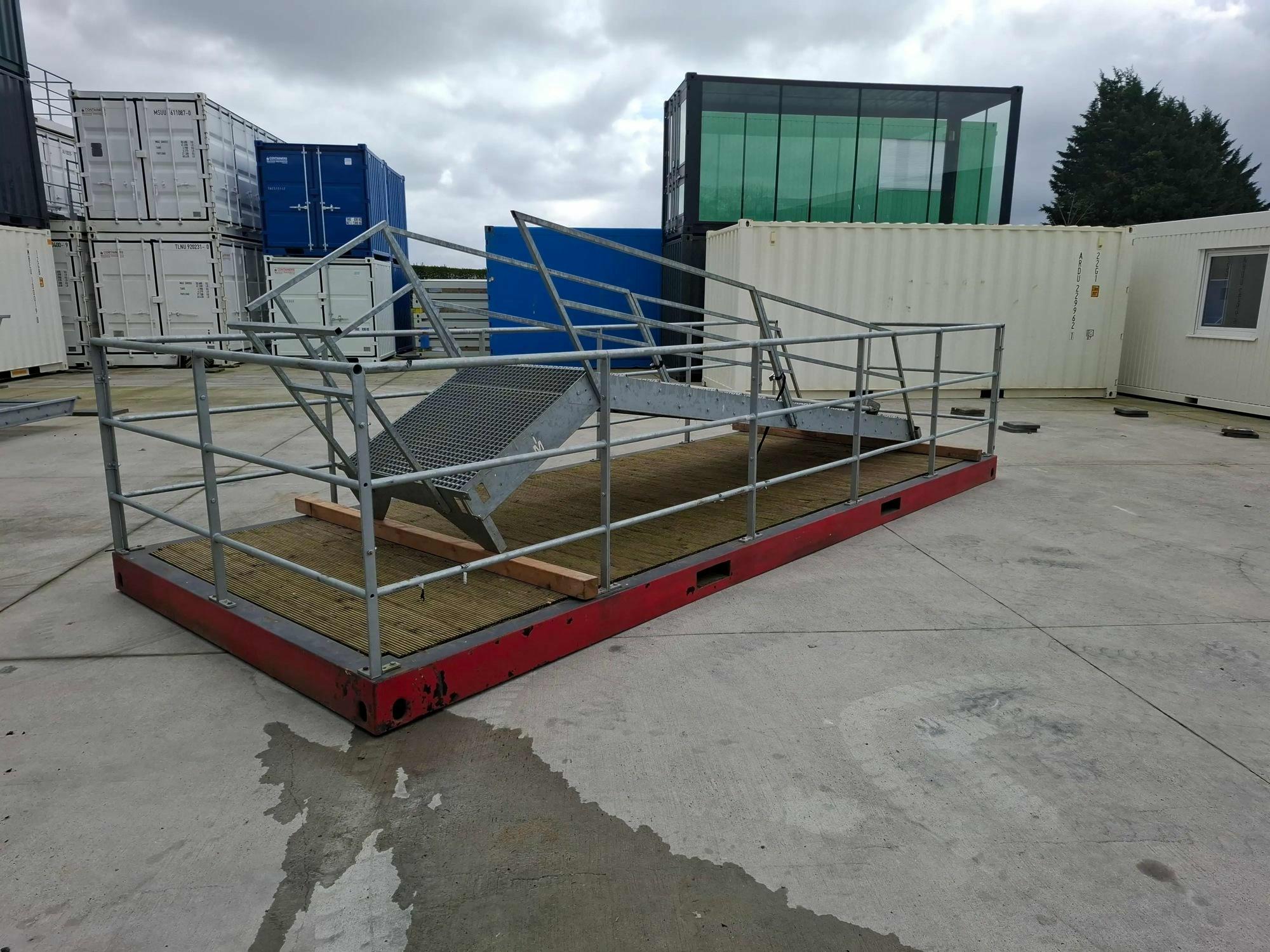 Used 20ft Terrace Container with Stairs | Mechanic International ...
