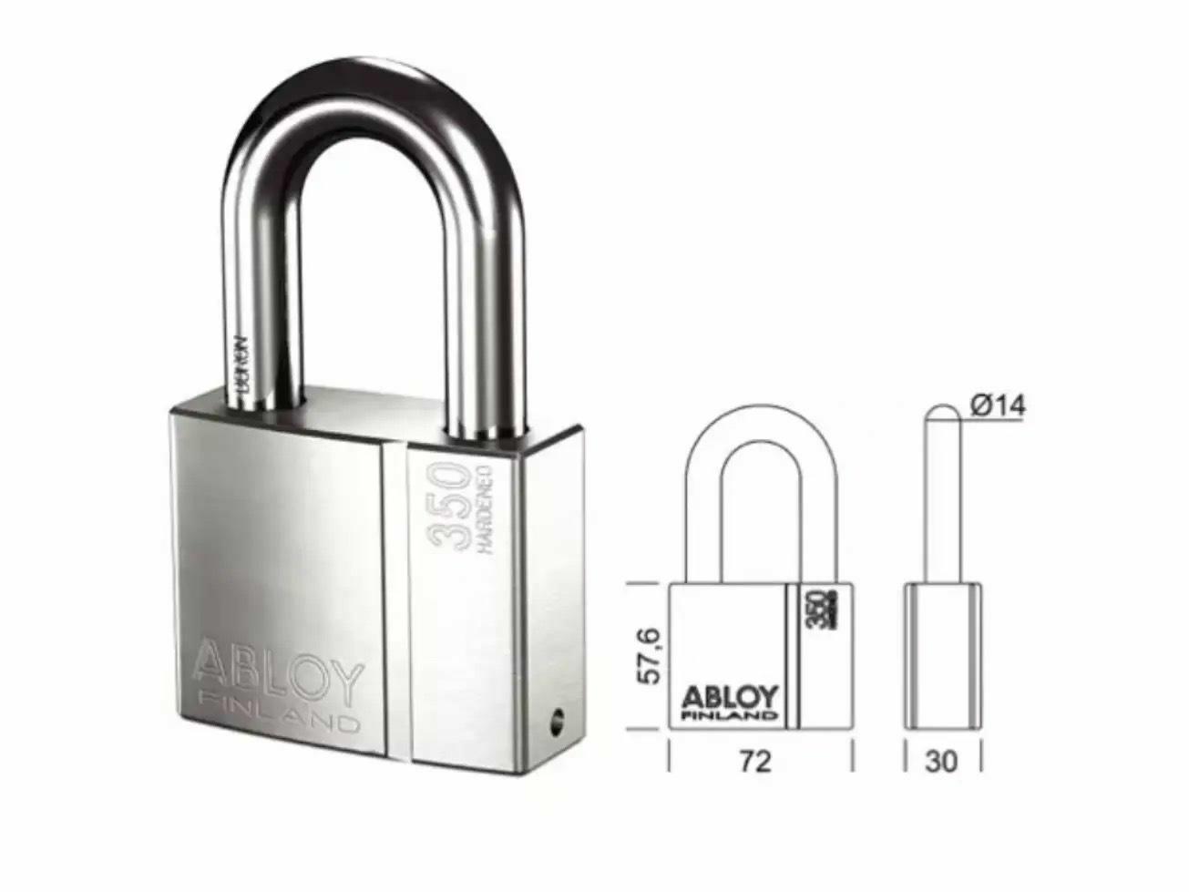 Abloy PROTEC 2 hangslot PL350/50 afmetingen 25 mm, hoogbeveiligd en duurzaam