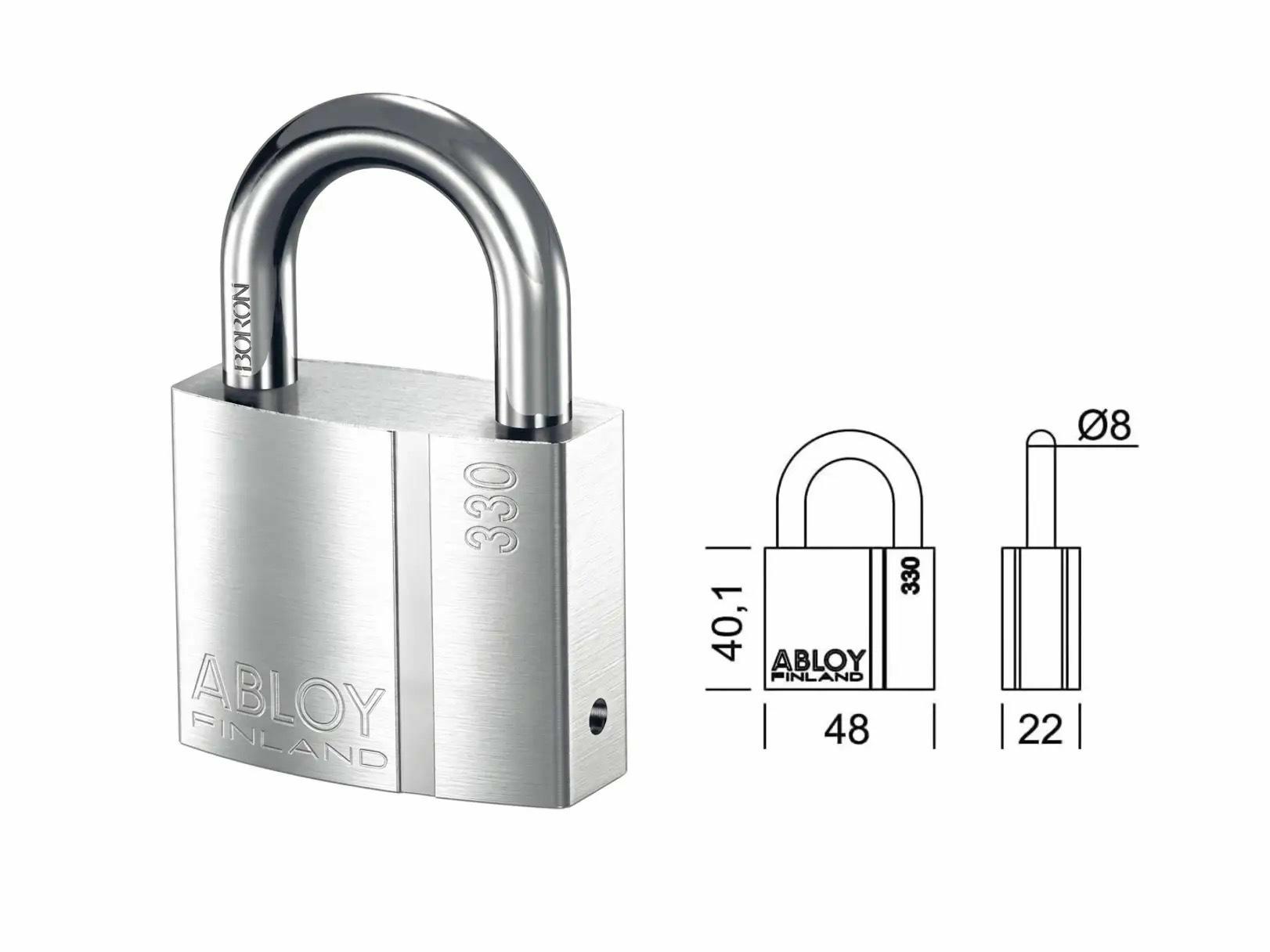 Cadenas de haute sécurité Abloy Protec2 PL330/25T avec anse de 25mm.