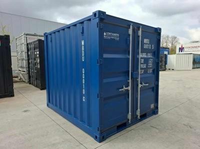 9ft zeecontainer voor opslag van Mechanic International.