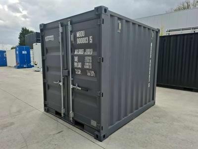 9ft zeecontainer voor opslag van Mechanic International.