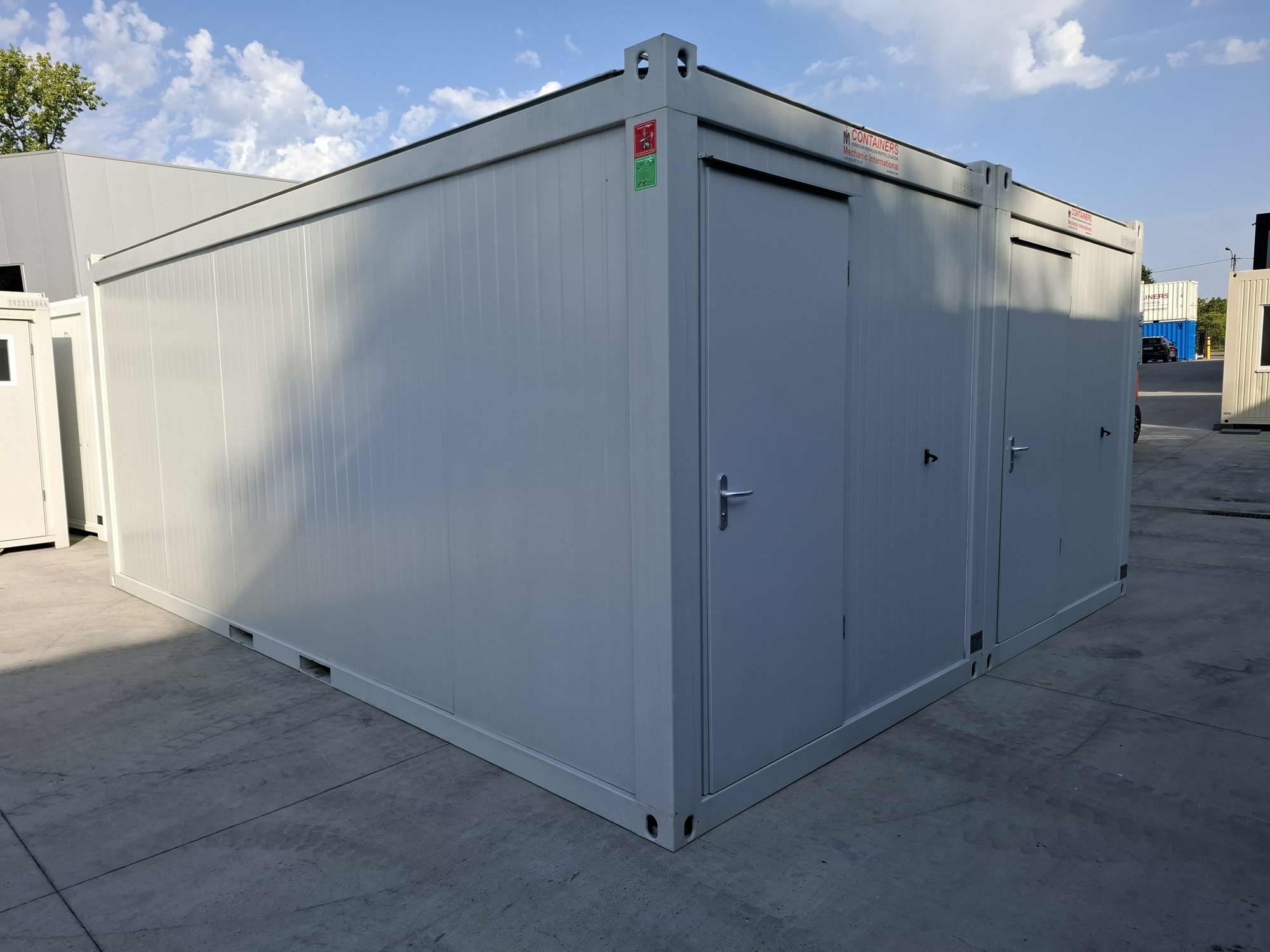 Tweedehands 20FT gekoppelde bureelcontainer Classic Line wit van Mechanic International