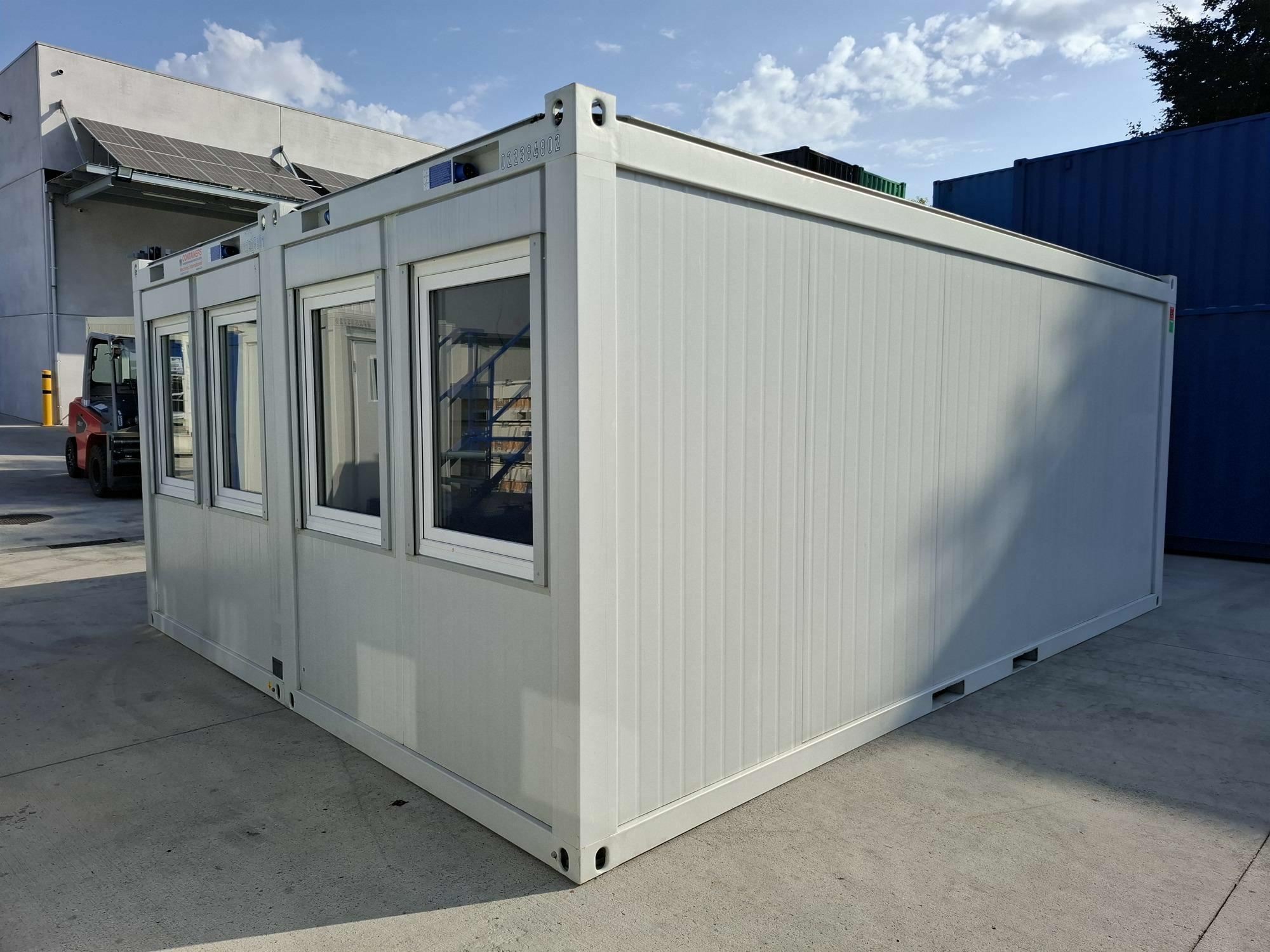 Tweedehands 20FT gekoppelde bureelcontainer Classic Line wit van Mechanic International