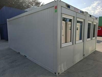 Tweedehands 20FT gekoppelde bureelcontainer Classic Line wit van Mechanic International