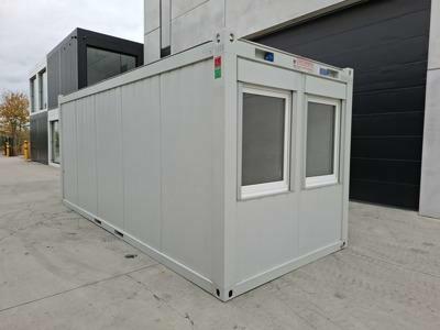 New 20FT office container Classic Line with short side windows from Mechanic International