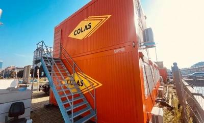 Conteneurs de bureaux empilés pour Colas