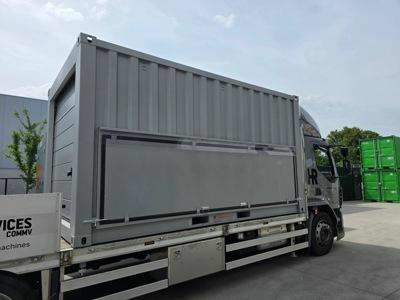 Conteneur de stockage 14FT avec porte sectionnelle