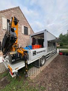Conteneur de stockage 14FT avec porte sectionnelle